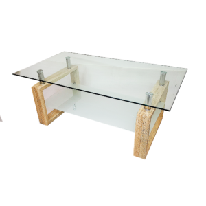 Mesa central de living – rectangular - doble vidrio