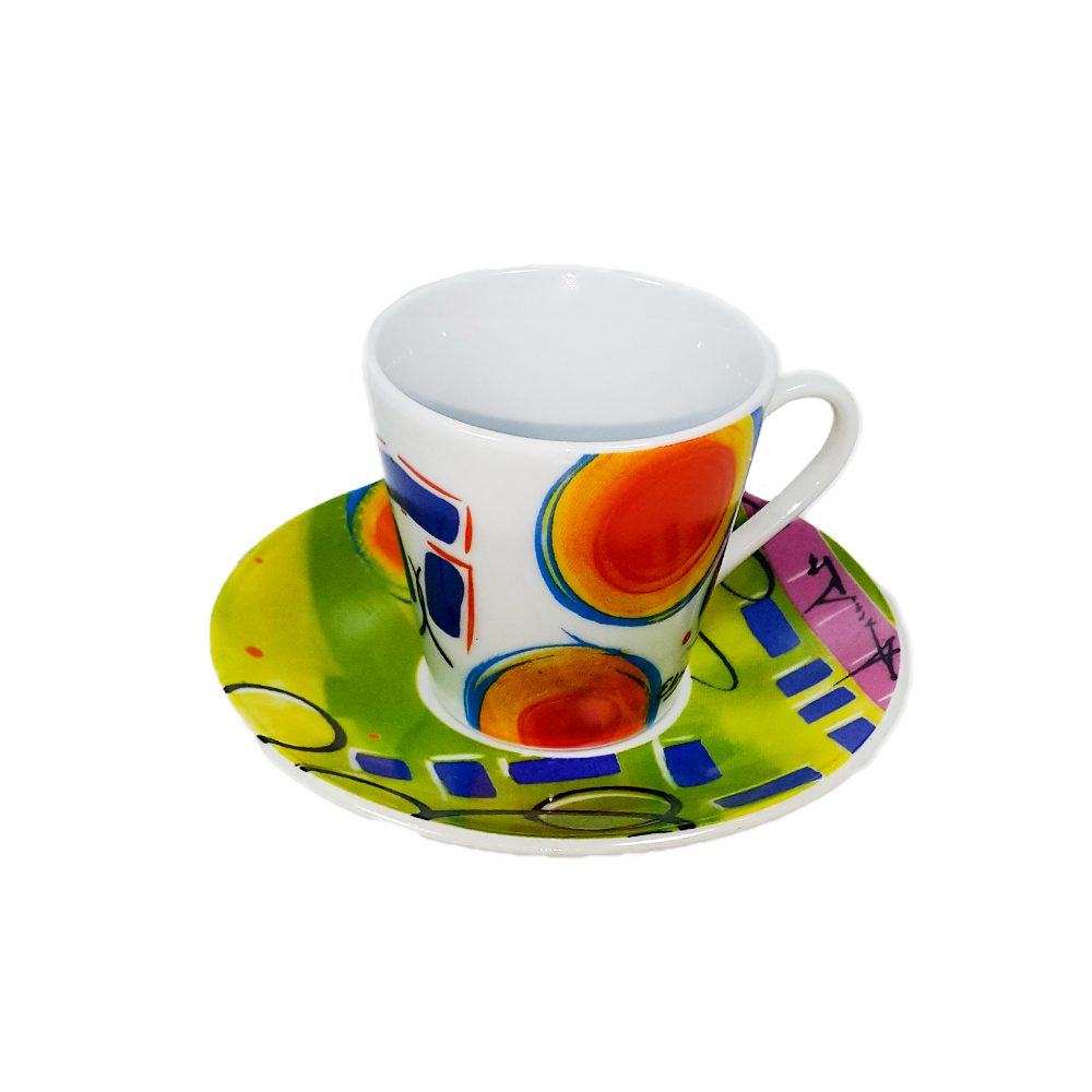 Minitazas para café expreso. Set x 6 tazas +platillos