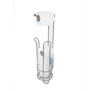 Papelero higiénico de piso largo metálico oro viejo