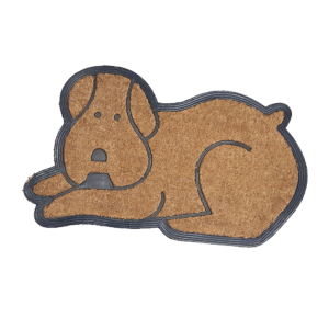 Piso de fibra de coco y goma.